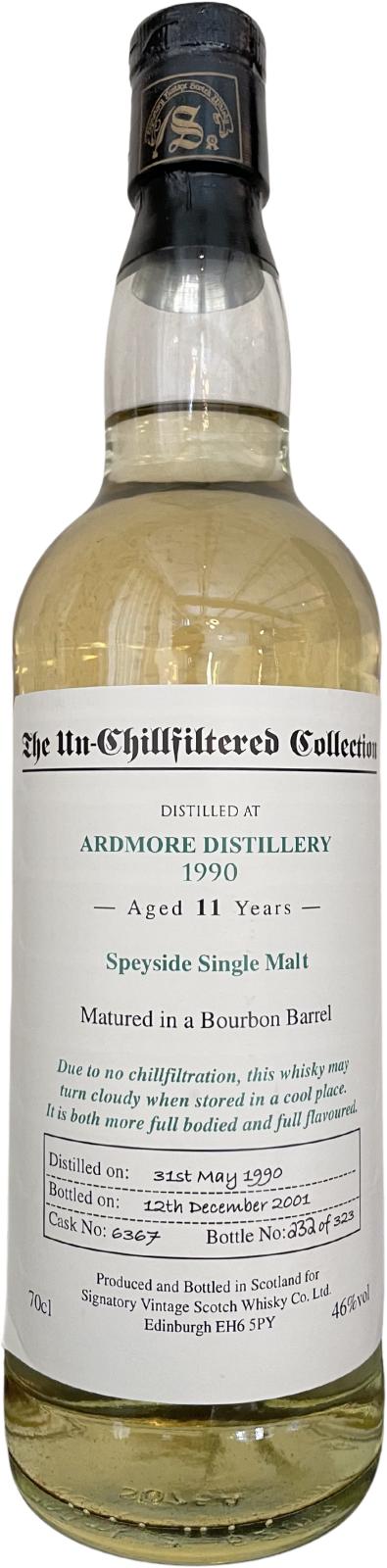 Ardmore 1990 SV Bourbon Barrel #6367 46% 700ml