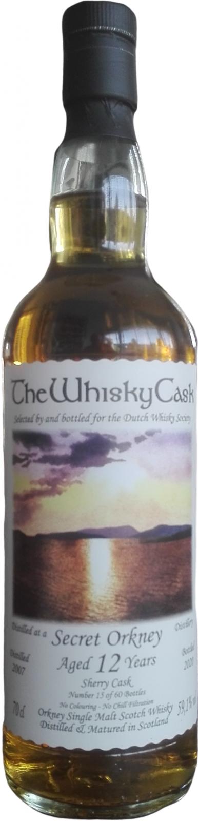 Secret Orkney Distillery 2007 TWC Sherry Cask the Dutch Whisky Society 59.1% 700ml
