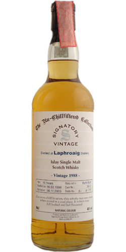 Laphroaig 1988 SV The Un-Chillfiltered Collection Refill Butt #3612 46% 700ml