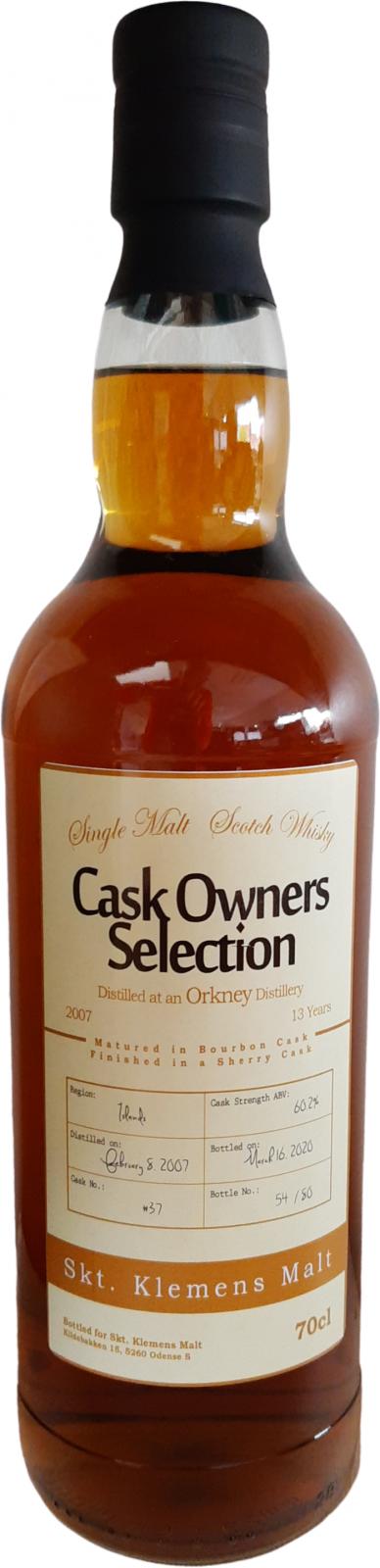 Single Malt Scotch Whisky 2007 Bourbon Cask #37 60.2% 700ml
