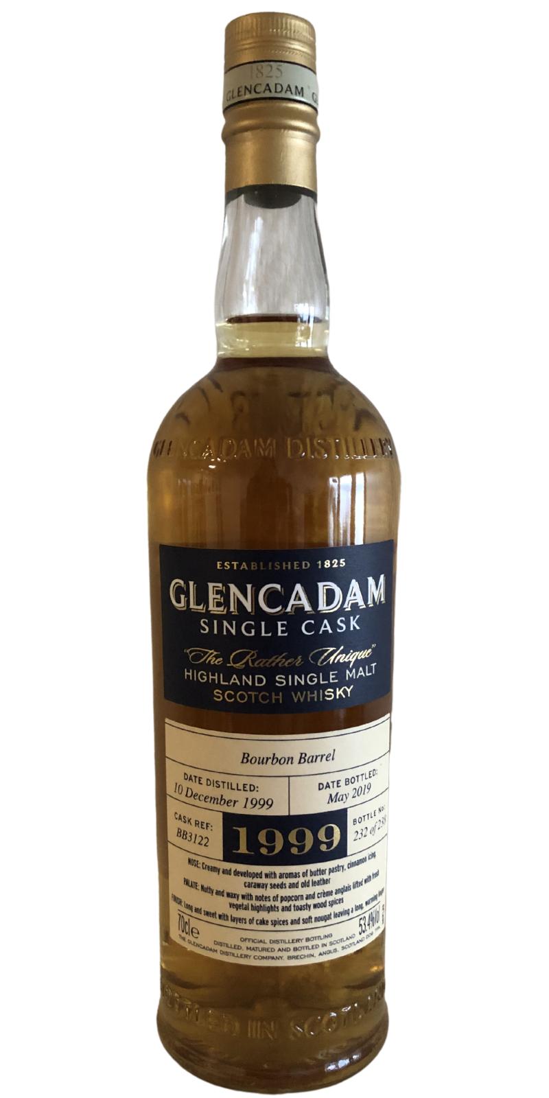 Glencadam 1999 Bourbon Barrel BB 3122 53.4% 700ml