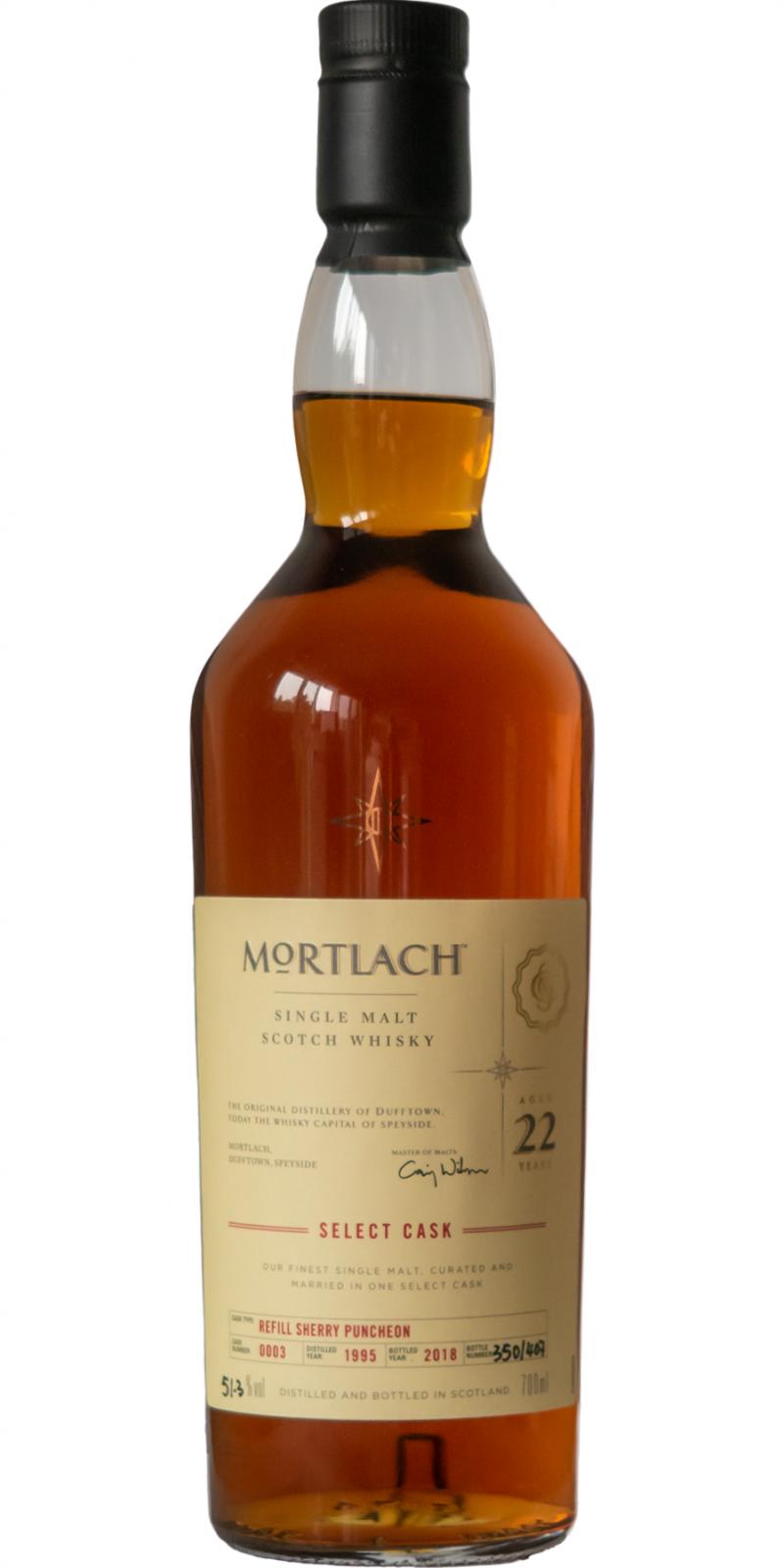 Mortlach 1995 Select Cask Refill Sherry Puncheon #0003 51.3% 700ml
