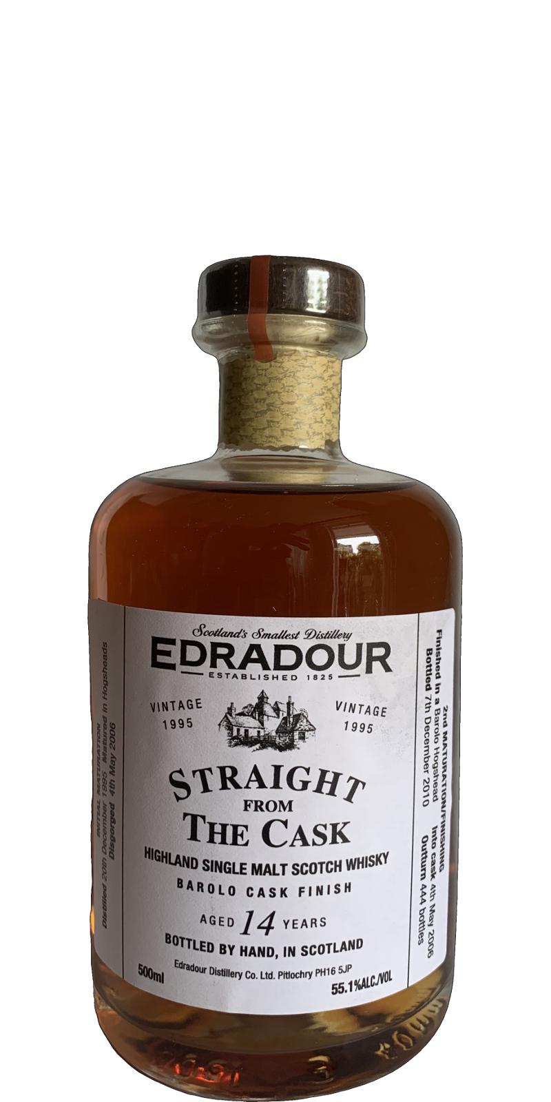 Edradour 1995 Straight from the Cask Barolo Cask Finish Hogsheads + Barolo Cask Finish 55.1% 500ml