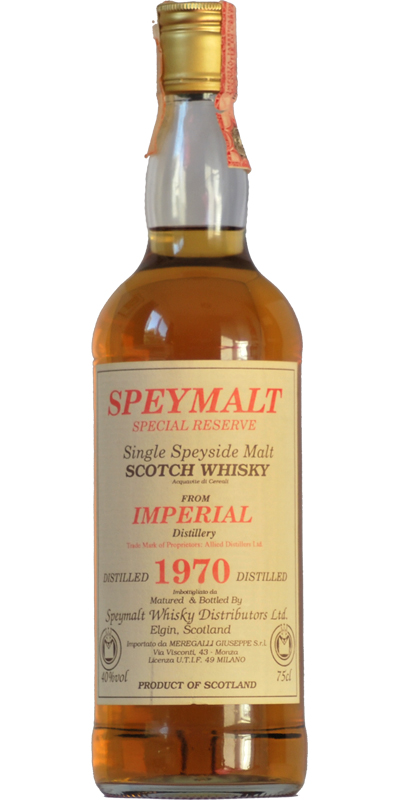 Imperial 1970 GM Speymalt Special Reserve for Meregalli Import 40% 750ml
