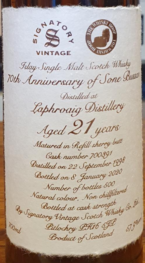 Laphroaig 1998 SV - Ratings and reviews - Whiskybase