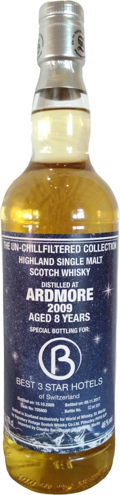 Ardmore 2009 SV The Un-Chillfiltered Collection #705800 Best 3 Star Hotels of Switzerland 46% 700ml