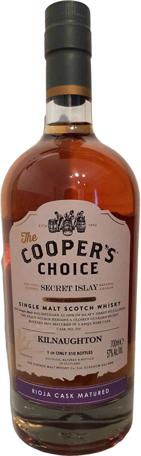 Kilnaughton Secret Islay VM The Cooper's Choice Rioja #252 57% 700ml