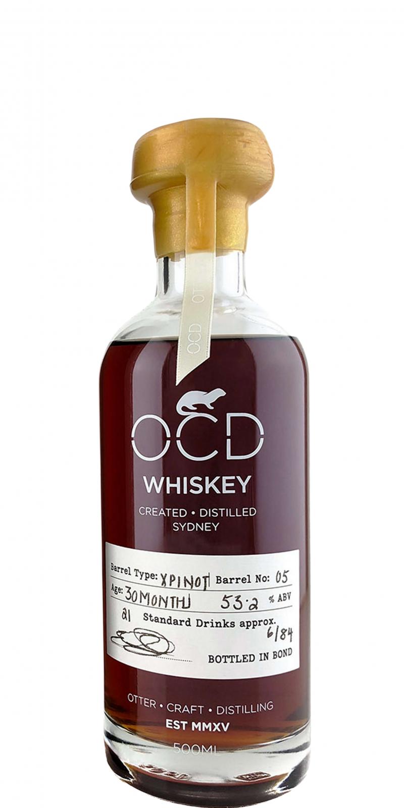 Ocd Whisky 5th Release Ex-Pinot 50 litres 05 53.2% 500ml