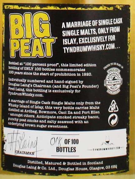Big Peat Prohibition Limited Edition Small Batch Blended Malt