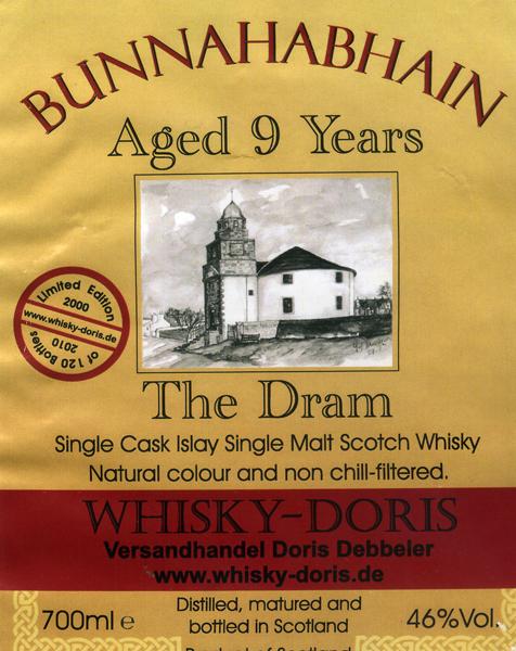 Bunnahabhain 2000 WD The Dram Sherry Butt 46% 700ml