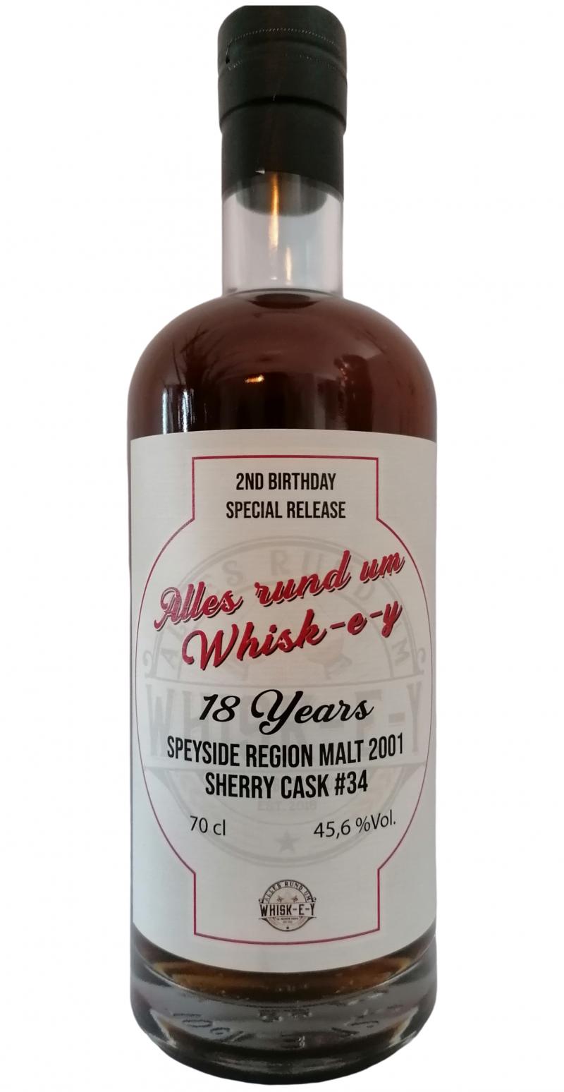 Speyside Malt 2001 UD 2nd Birthday Release Sherry Cask #34 45.6% 700ml