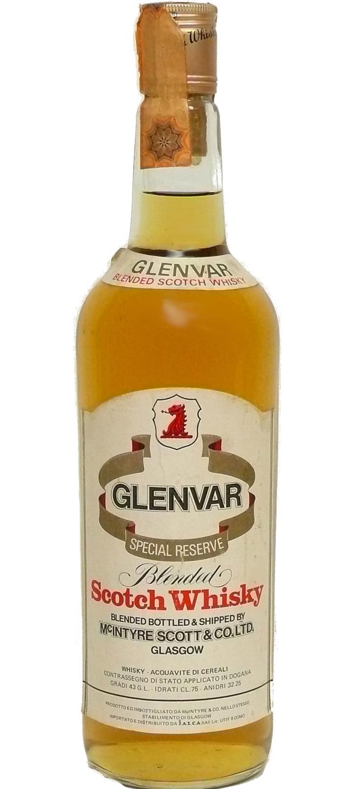 Glenvar Special Reserve Salca Import Italy 43% 750ml