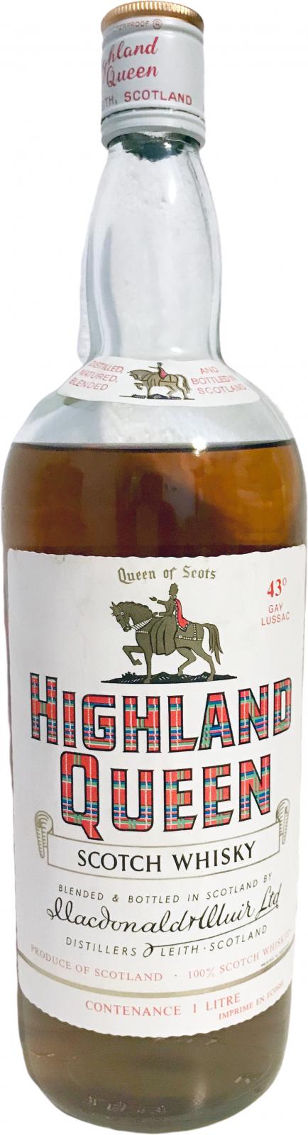 Highland Queen Scotch Whisky Les Fils de L de Coninck 43% 1000ml