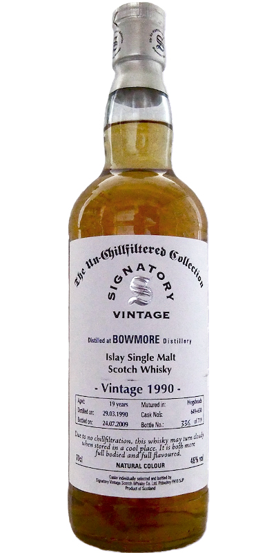 Bowmore 1990 SV The Un-Chillfiltered Collection 649 + 650 46% 700ml