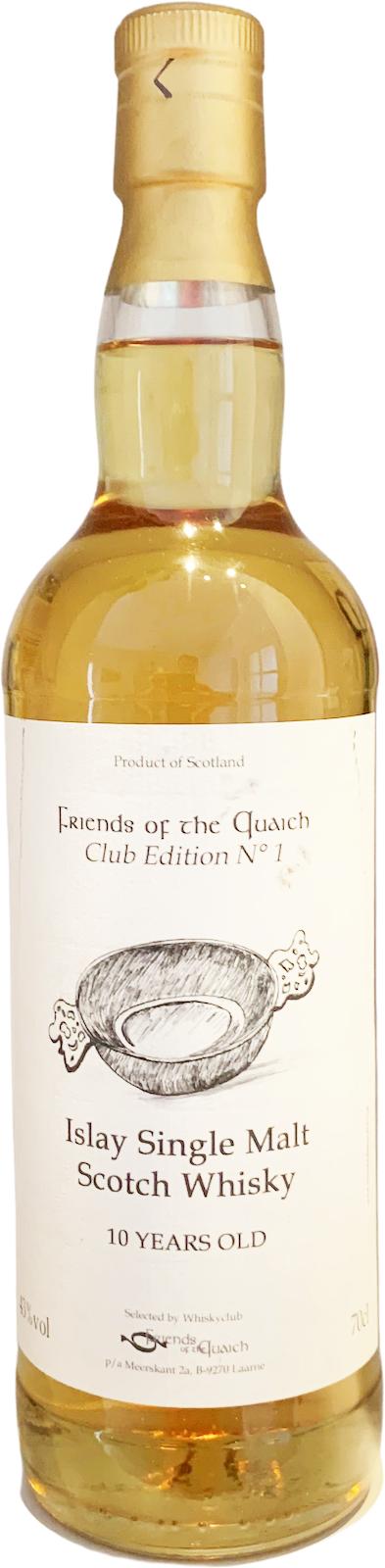 Islay Single Malt Scotch Whisky 10yo UD Bourbon Friends of the Quaich 43% 700ml