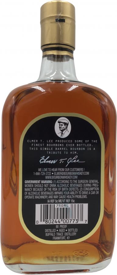 Elmer T. Lee Single Barrel - Sour Mash - Ratings and reviews - Whiskybase