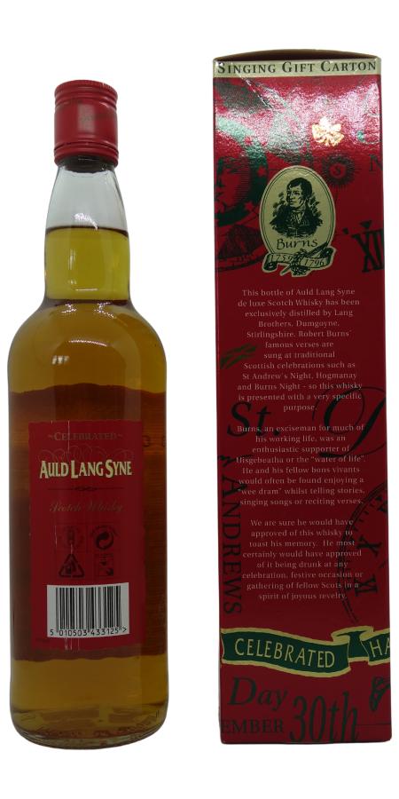 Auld Lang Syne Scotch Whisky LBL