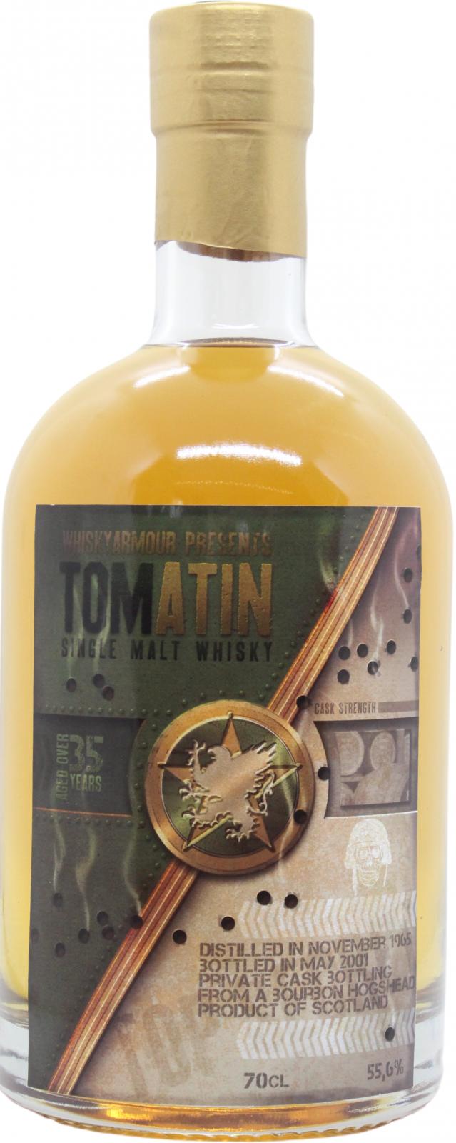 Tomatin 1965 UD Whiskyarmour Bourbon Hogshead Private Bottling 55.6% 700ml