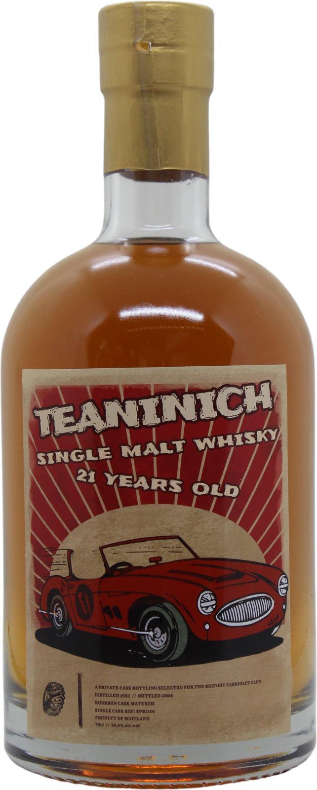 Teaninich 1983 UD The Bigfoot Cabriolet Club Bourbon Cask SPR1356 Private Bottling 54.4% 700ml