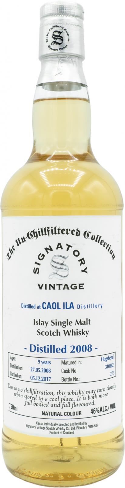 Caol Ila 2008 SV The Un-Chillfiltered Collection #310362 46% 750ml