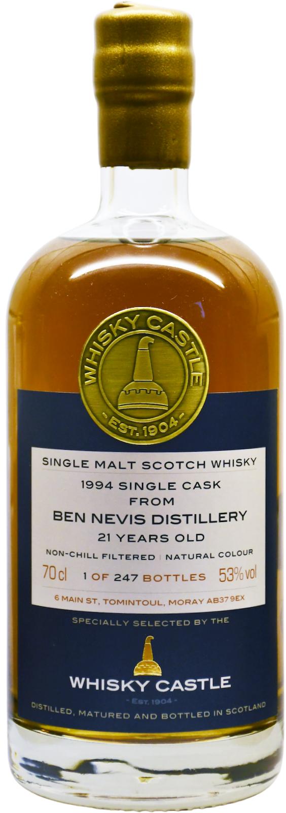 Ben Nevis 1994 TWhC Whisky Castle Exclusive The Whisky Castle Tomintoul Scotland 53% 700ml