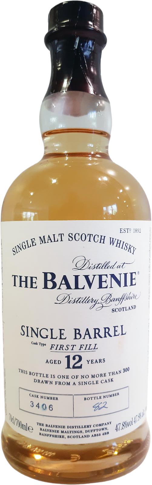 Balvenie 12yo Single Barrel #3406 47.8% 700ml