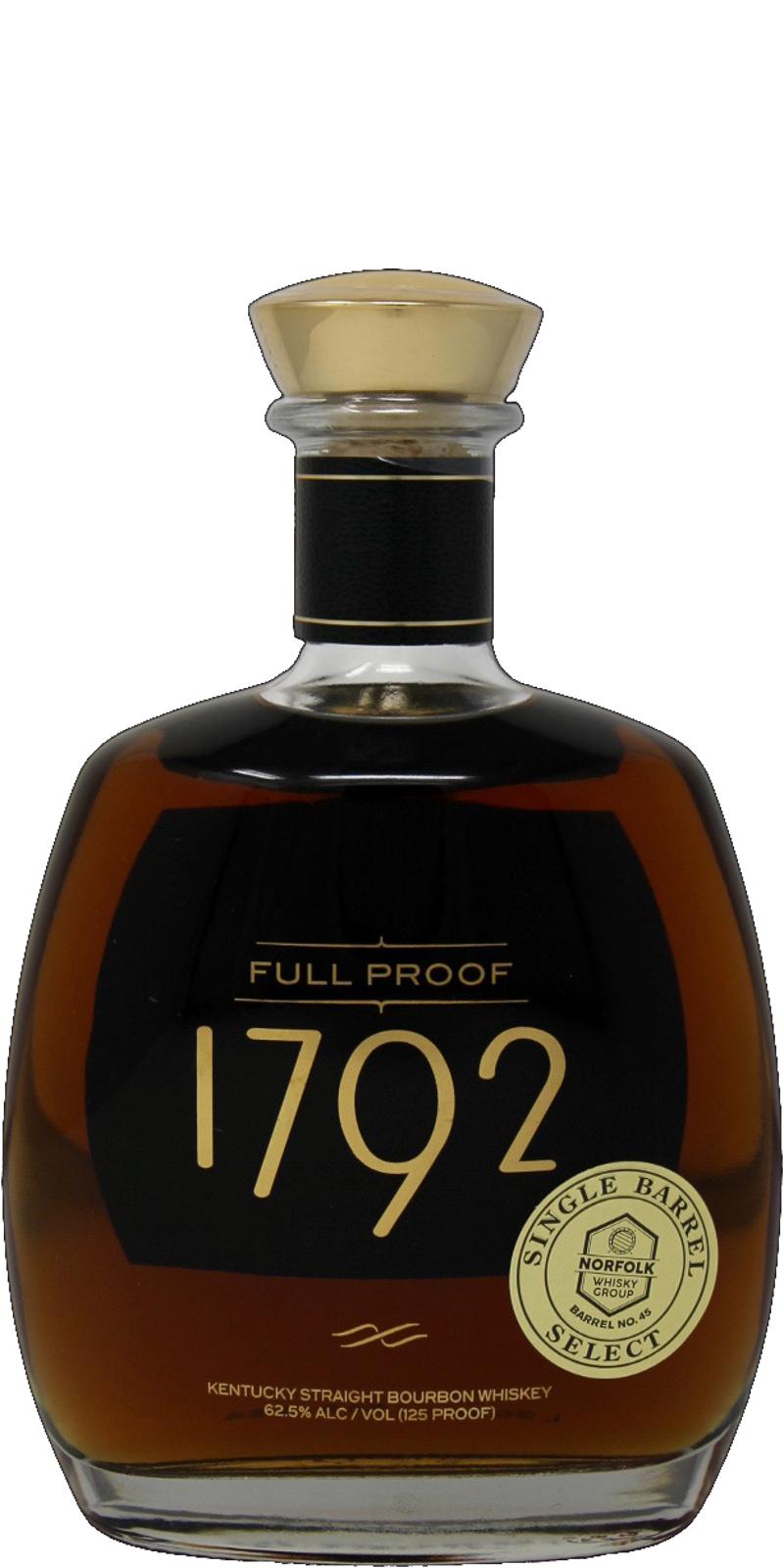 1792 Full Proof Single Barrel Select #45 Norfolk Whisky Group 62.5% 750ml