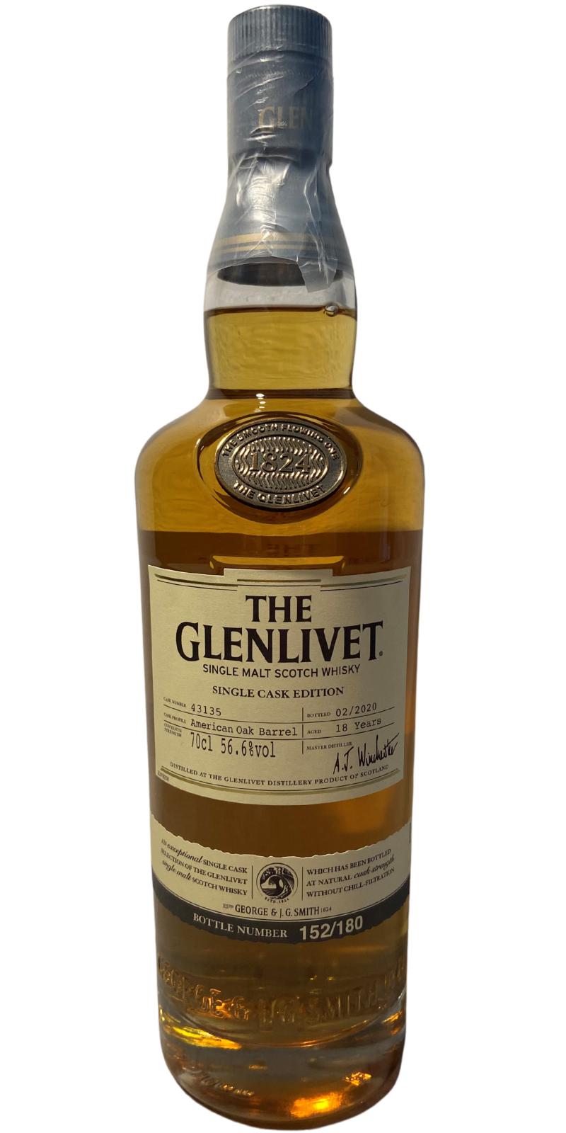 Glenlivet 18yo American Oak Barrel #43135 56.6% 700ml