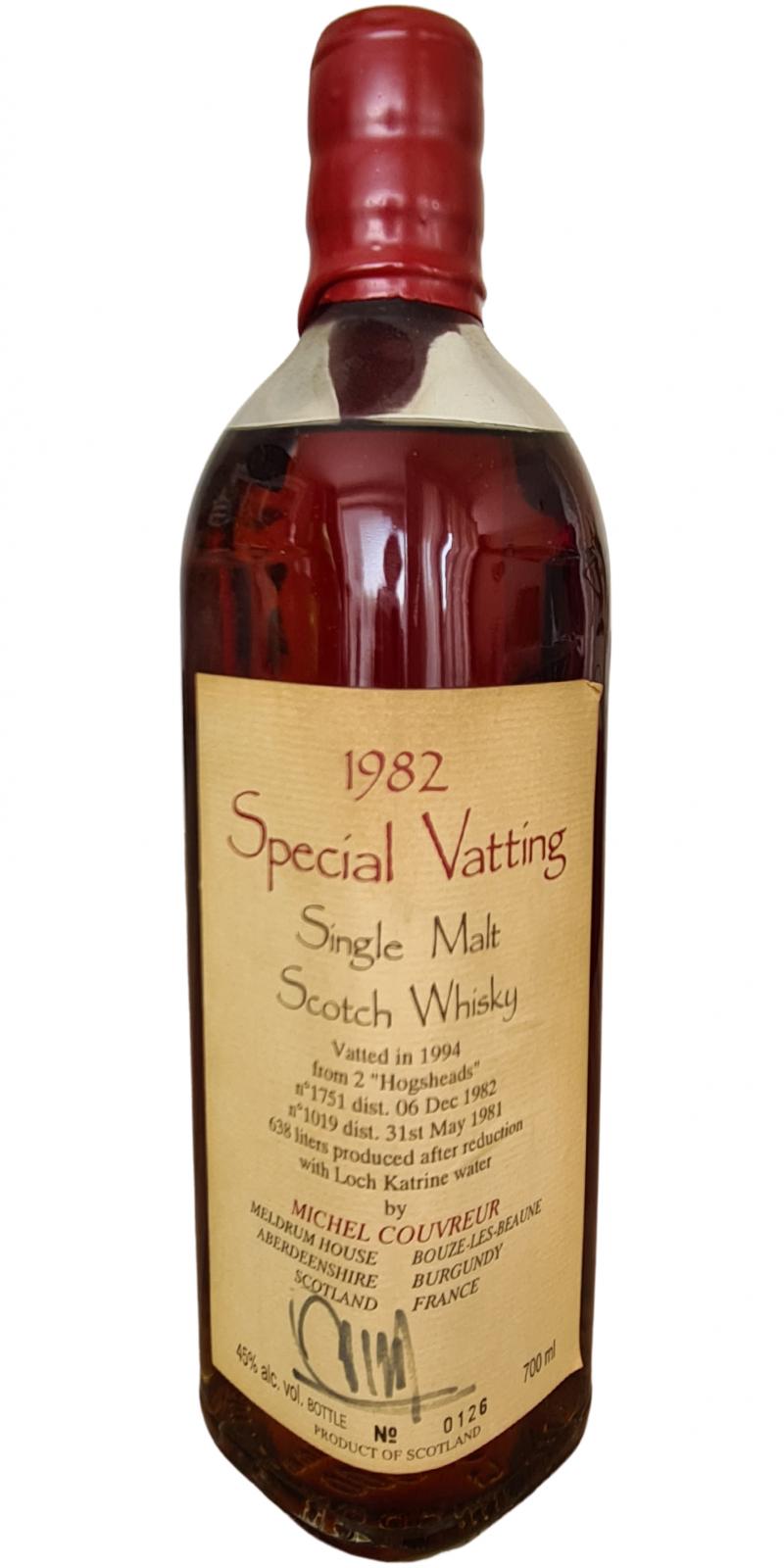 Special Vatting 1982 MCo Single Malt Scotch Whisky 1019 & 1751 45% 700ml