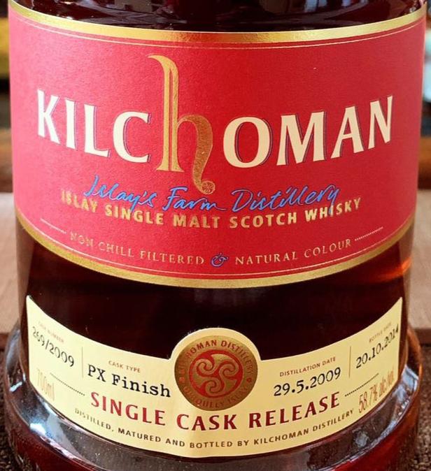 Kilchoman 2009 Single Cask Release PX Finish 58.7% 700ml