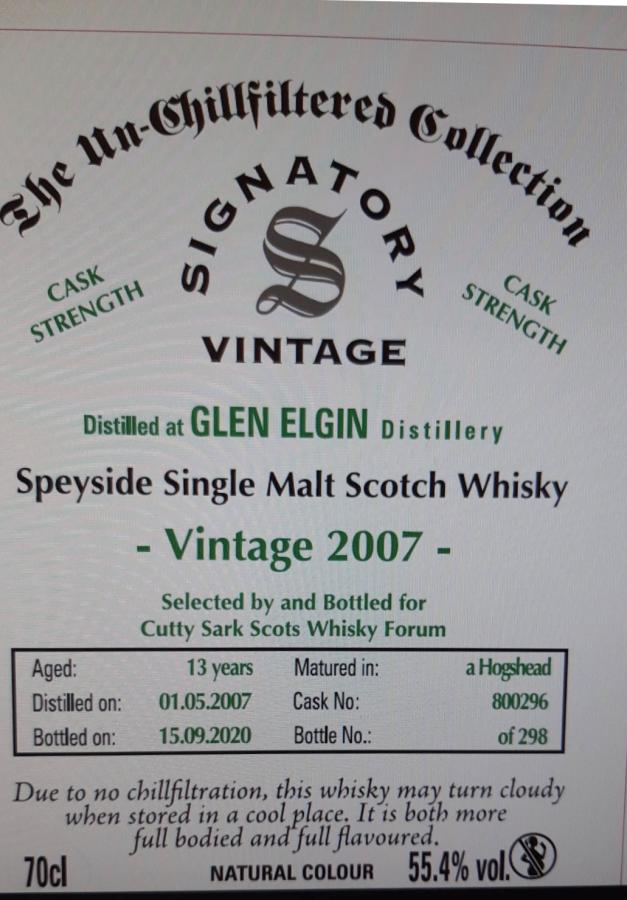 Glen Elgin 2007 SV