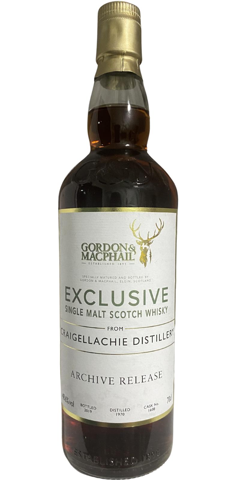 Craigellachie 1970 GM 1st Fill Remade Hogshead #1608 Golden Promise Whisky Bar 48.6% 700ml