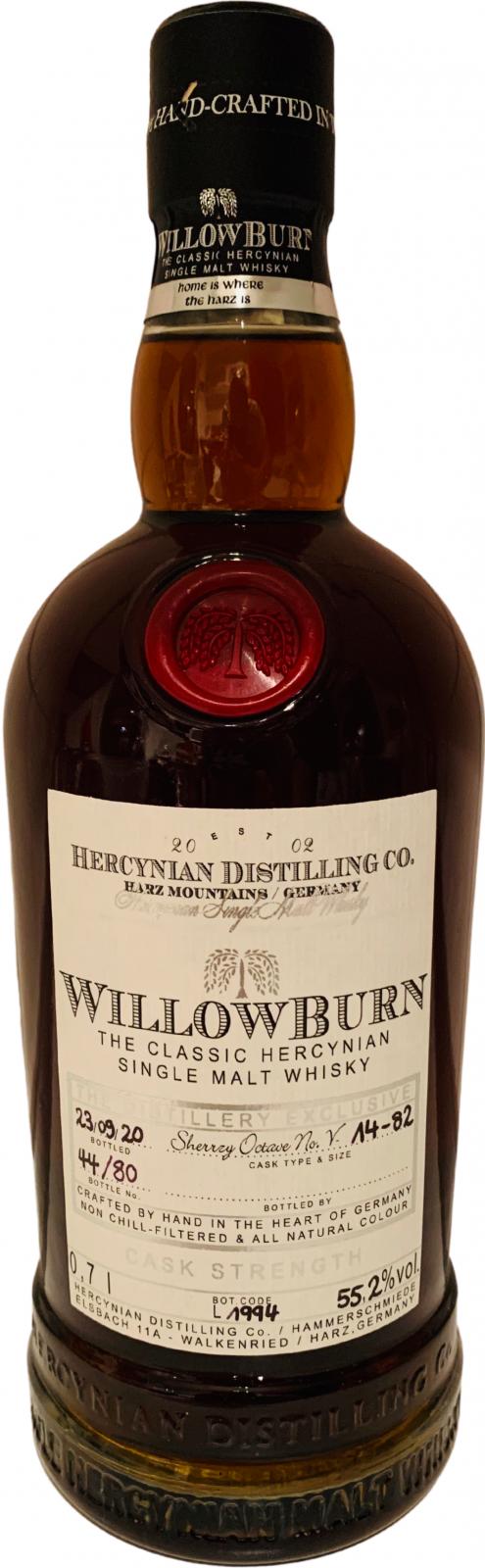 WillowBurn 2014 The Distillery Exclusive Sherry Octave V-14-82 55.2% 700ml