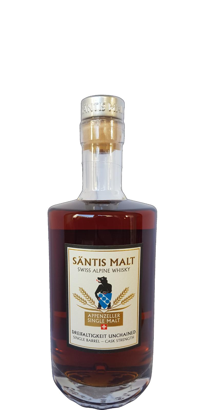 Santis Malt Dreifaltigkeit Unchained Beer Barrel whisky.de Exklusiv 64.3% 500ml