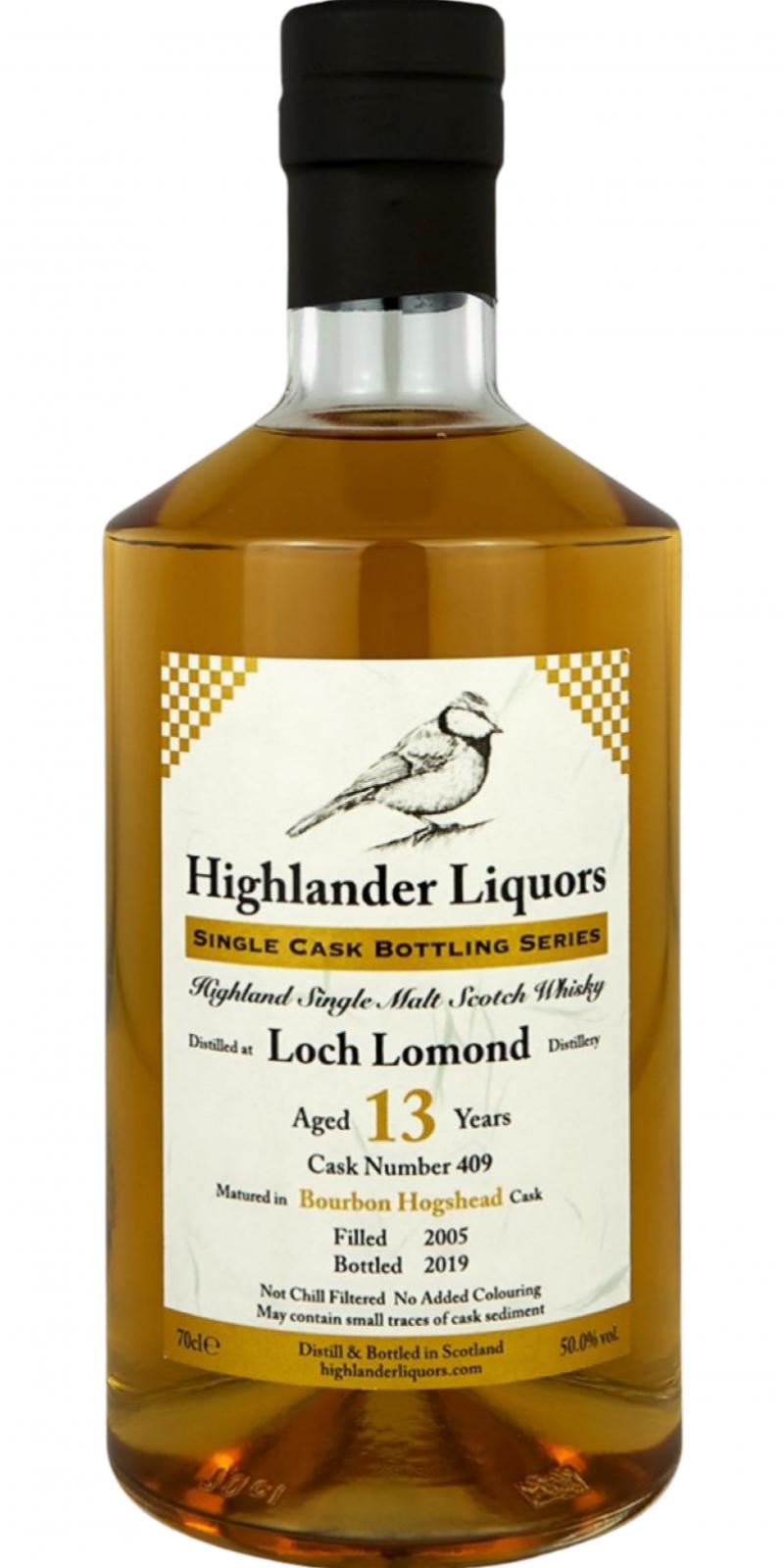 Loch Lomond 2005 HiLi Single Cask Bottling Series Bourbon Hogshead 409 50% 700ml
