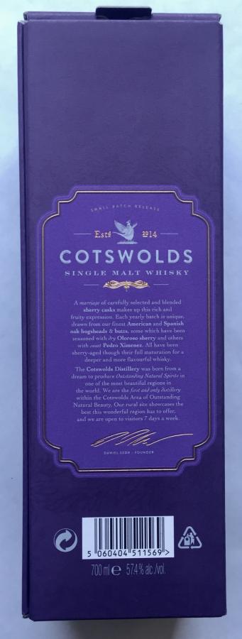 Cotswolds Distillery Sherry Cask