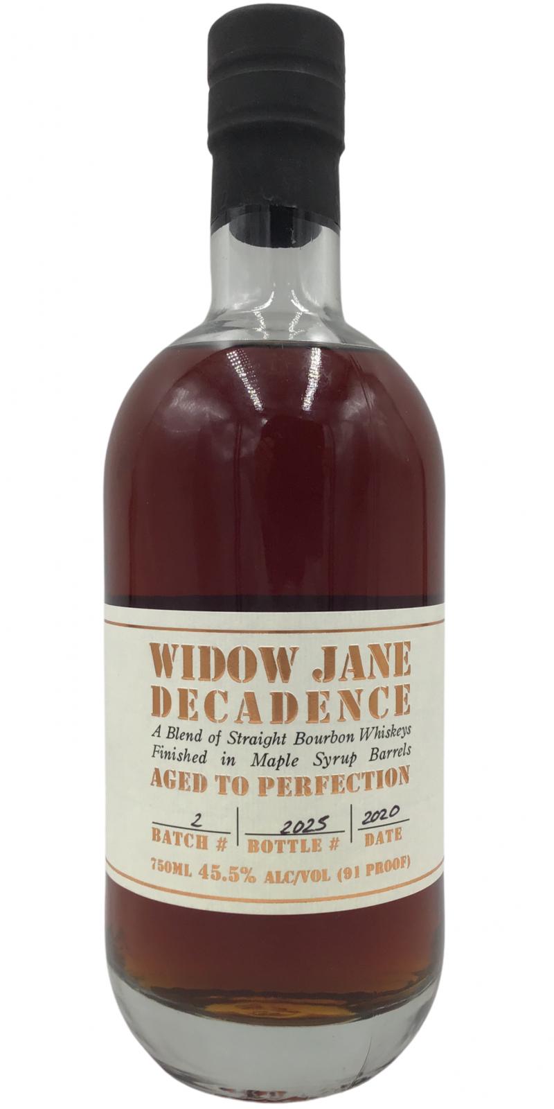 Widow Jane 10yo Decadence Batch 2 45.5% 750ml