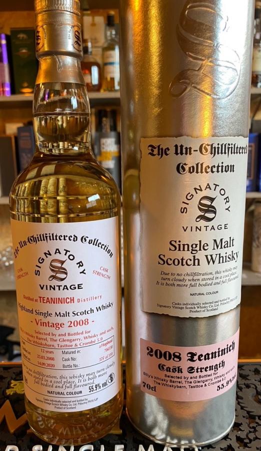 2008 Teaninich 12 Year old Single Malts of Scotland Single Barrel Cask  Strength Highland Single Malt