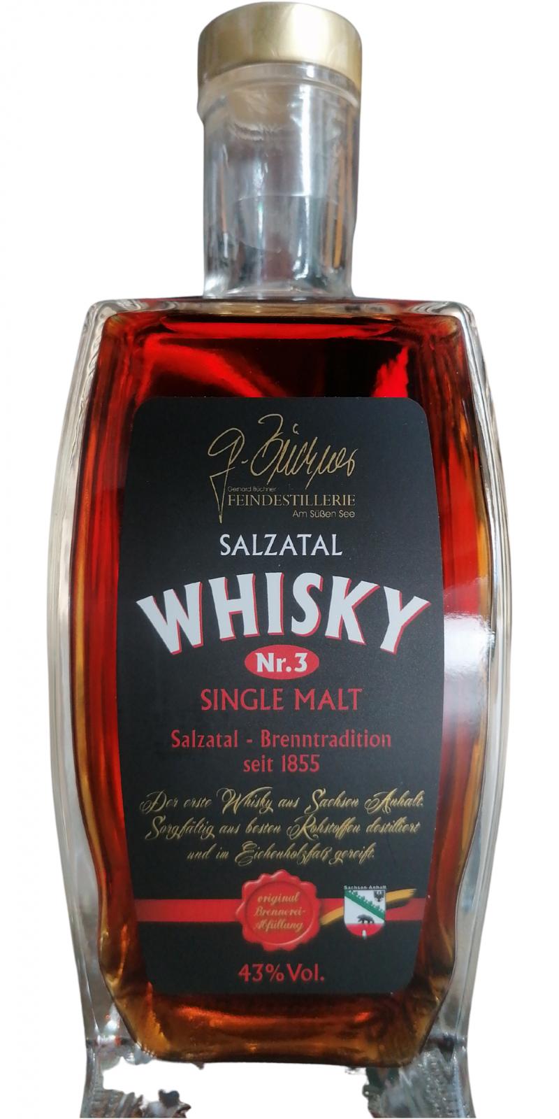 Gerhard Buchner Whisky Nr. 3 Salzatal Redwine + Sherry 43% 700ml