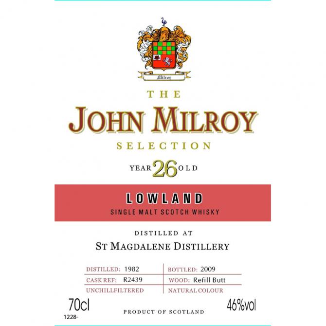 St. Magdalene 1982 JY The John Milroy Selection Refill Butt R2439 46% 700ml
