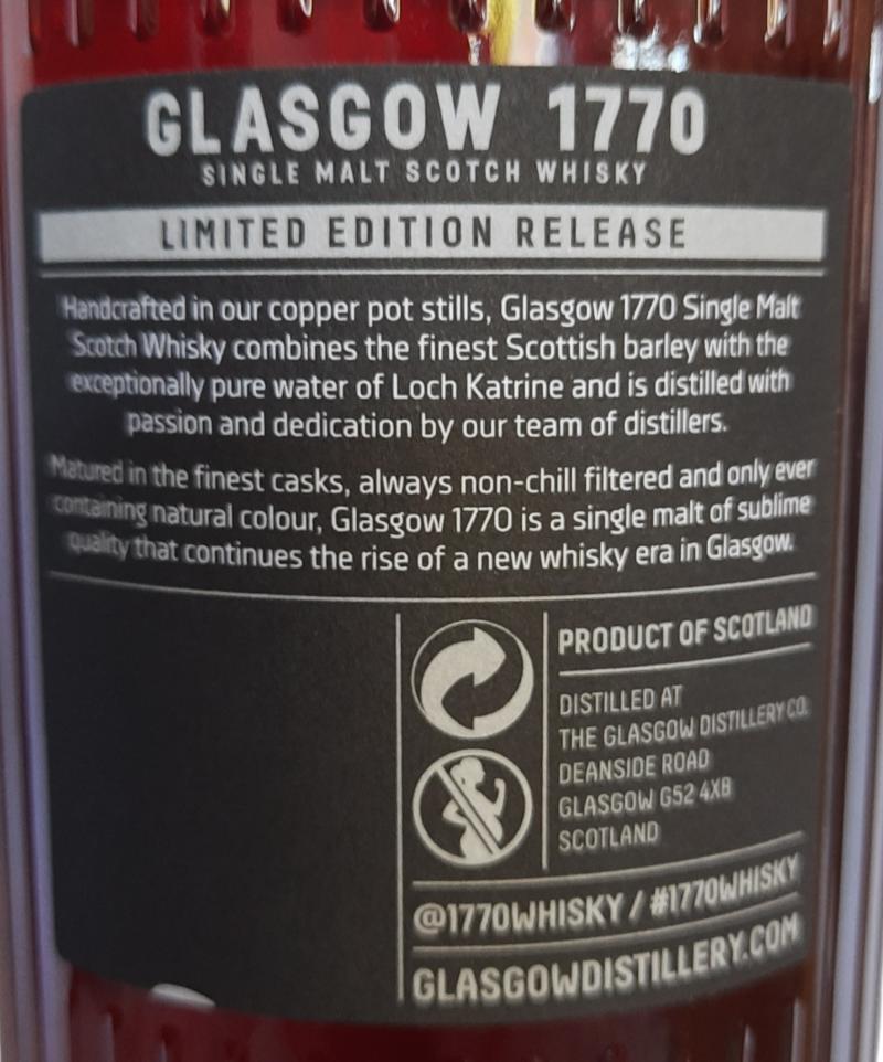 1770 2015 - Glasgow Single Malt