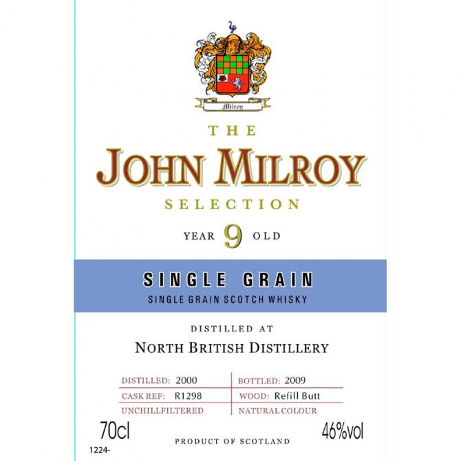 North British 2000 JY The John Milroy Selection Refill Butt R1298 46% 700ml