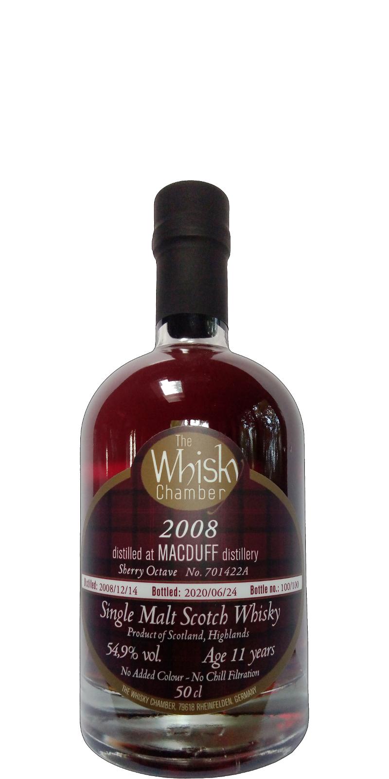 Macduff 2008 WCh Sherry Octave 701422A 54.9% 500ml