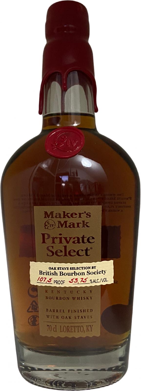 Maker's Mark Private Select British Bourbon Society 53.75% 700ml