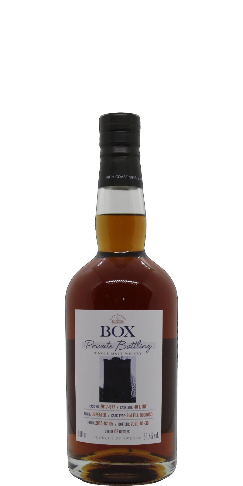 Box 2015 WSla Private Bottling 2nd fill Oloroso 2017-677 59.4% 500ml