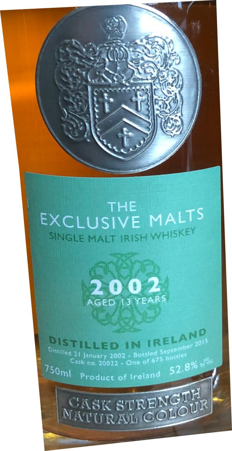 Single Malt Irish Whisky 2002 CW Refill Butt #20022 SPEC's 52.8% 750ml