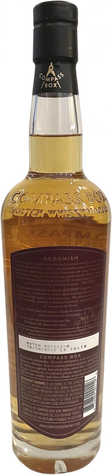 Hedonism Blended Grain Scotch Whisky CB