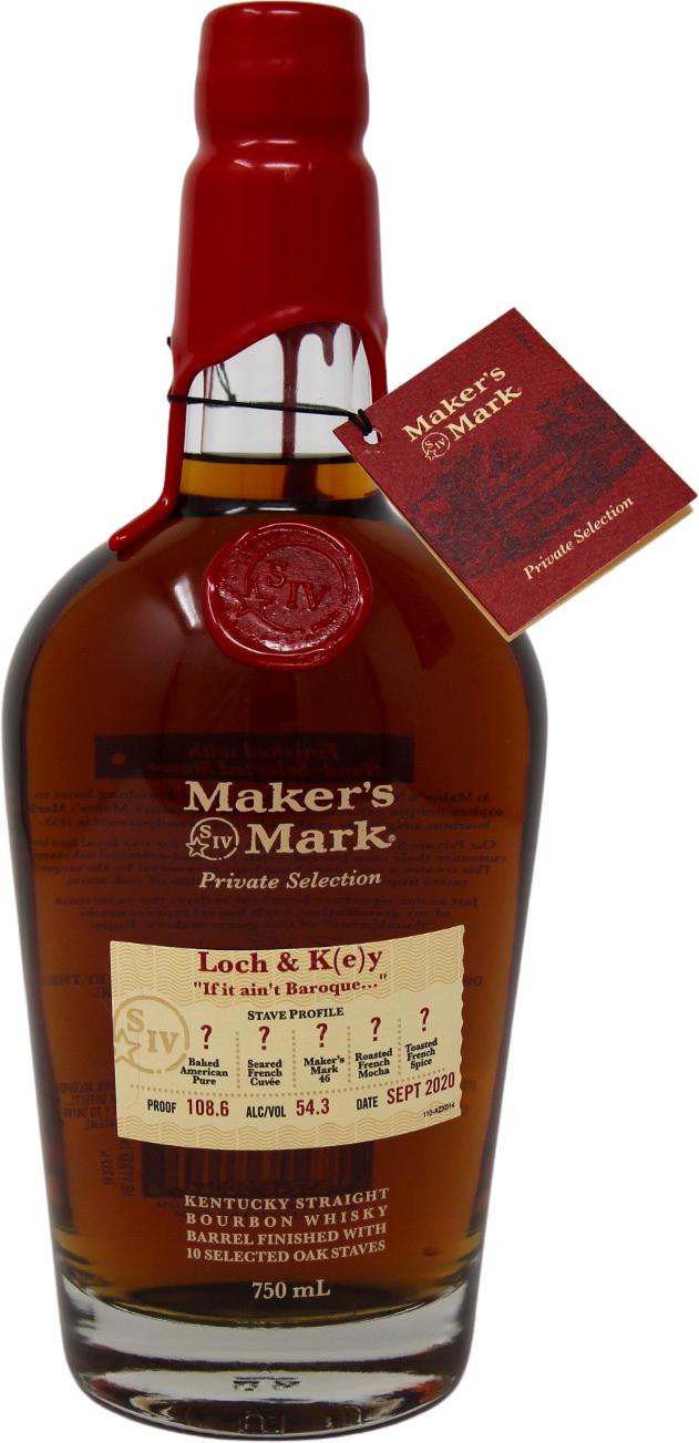 Maker's Mark Private Selection If it ain't Baroque New American Oak Barrel Lock & K e y Society 54.3% 750ml