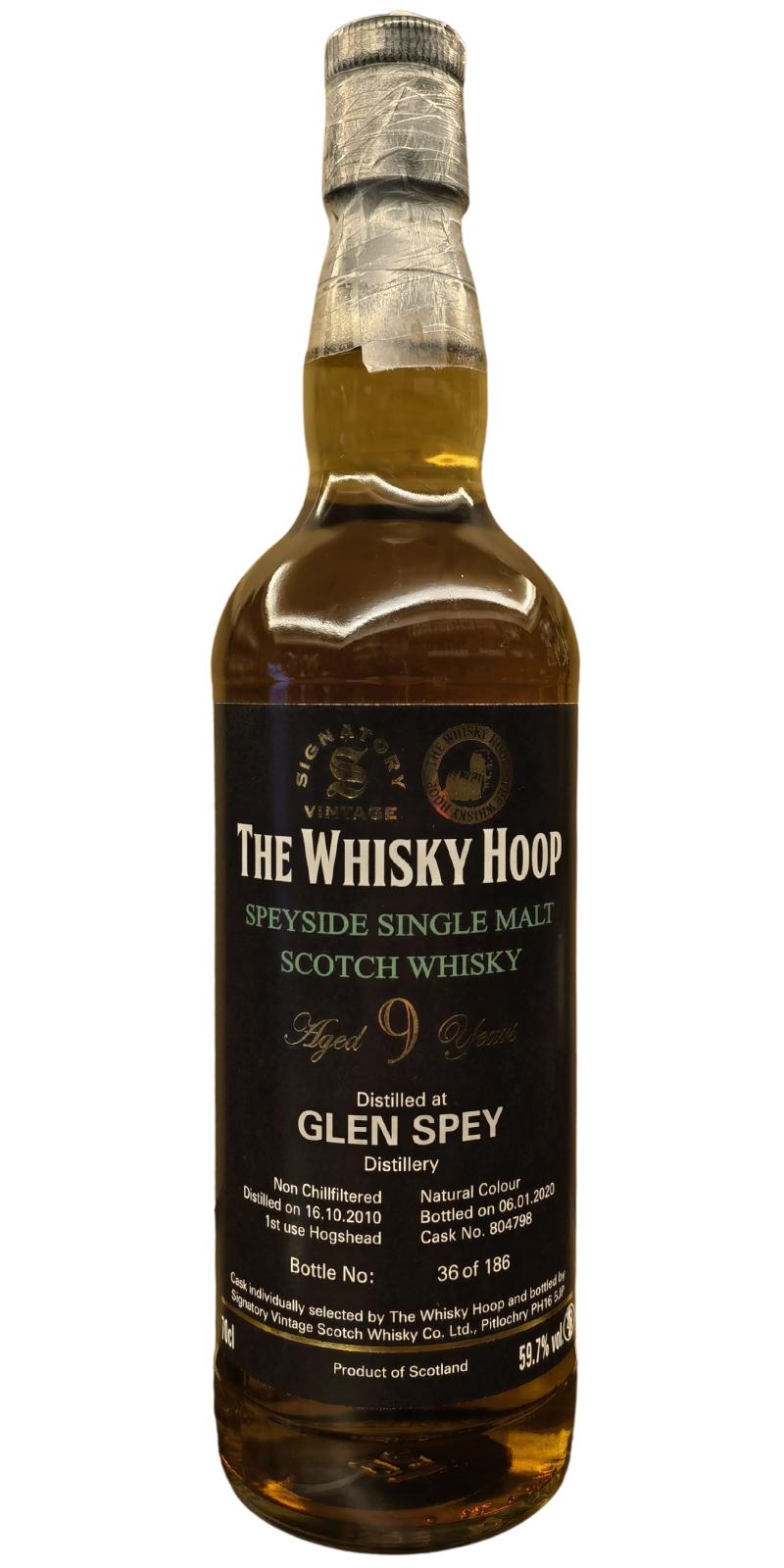 Glen Spey 2010 SV #804798 The Whisky Hoop 59.7% 700ml