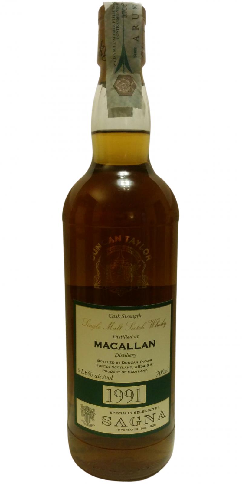 Macallan 1991 DT The Octave Collection Sherry 7128 Sagna 51.6% 700ml